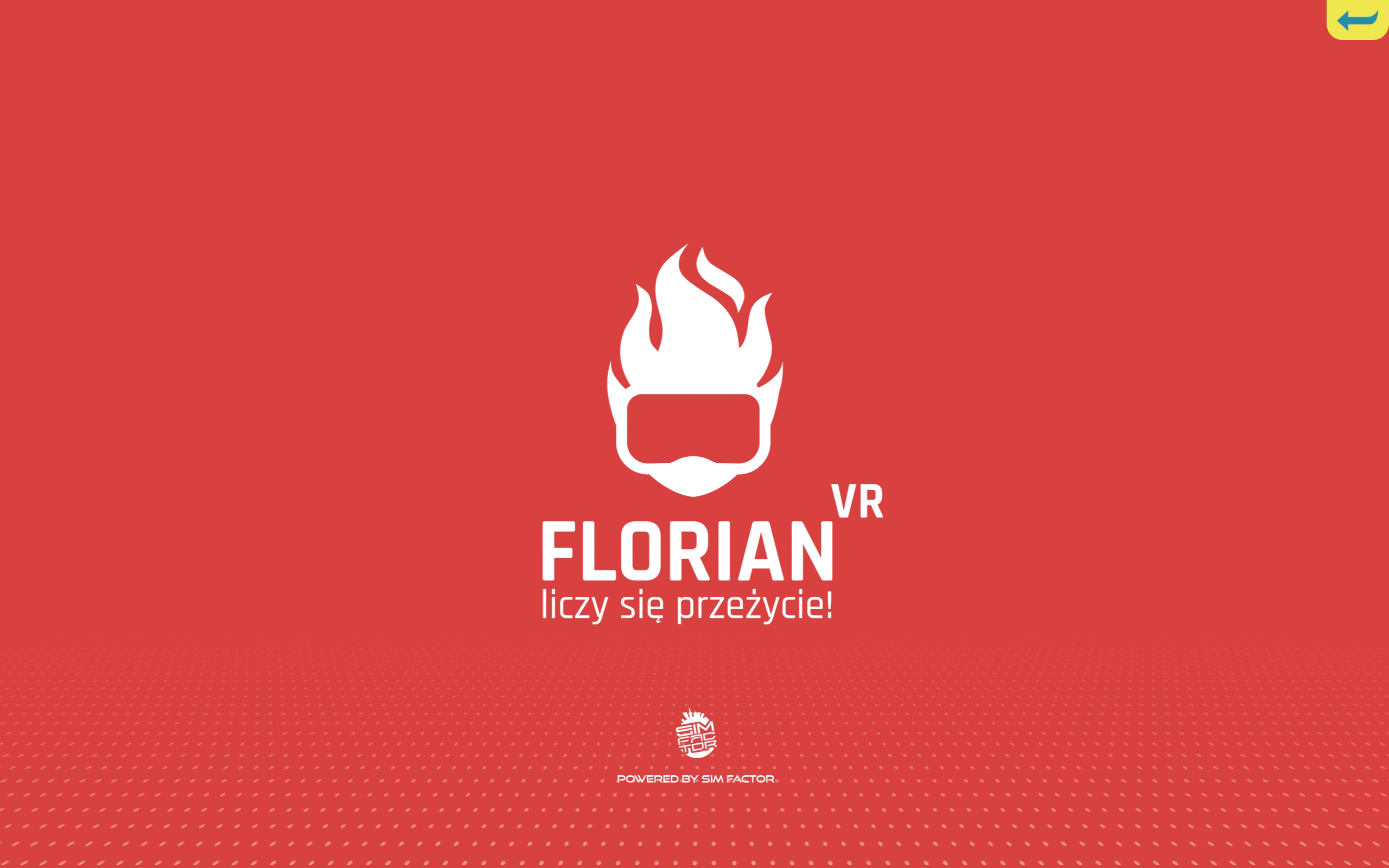 Tablet jest gotowy do pracy. Urządzenie prawidłowo połączyło się z systemem FLORIANVR i oczekuje na polecenia.