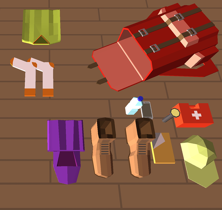 Plecak z uporządkowanym wyposażeniem na g&oacute;rską wyprawę.