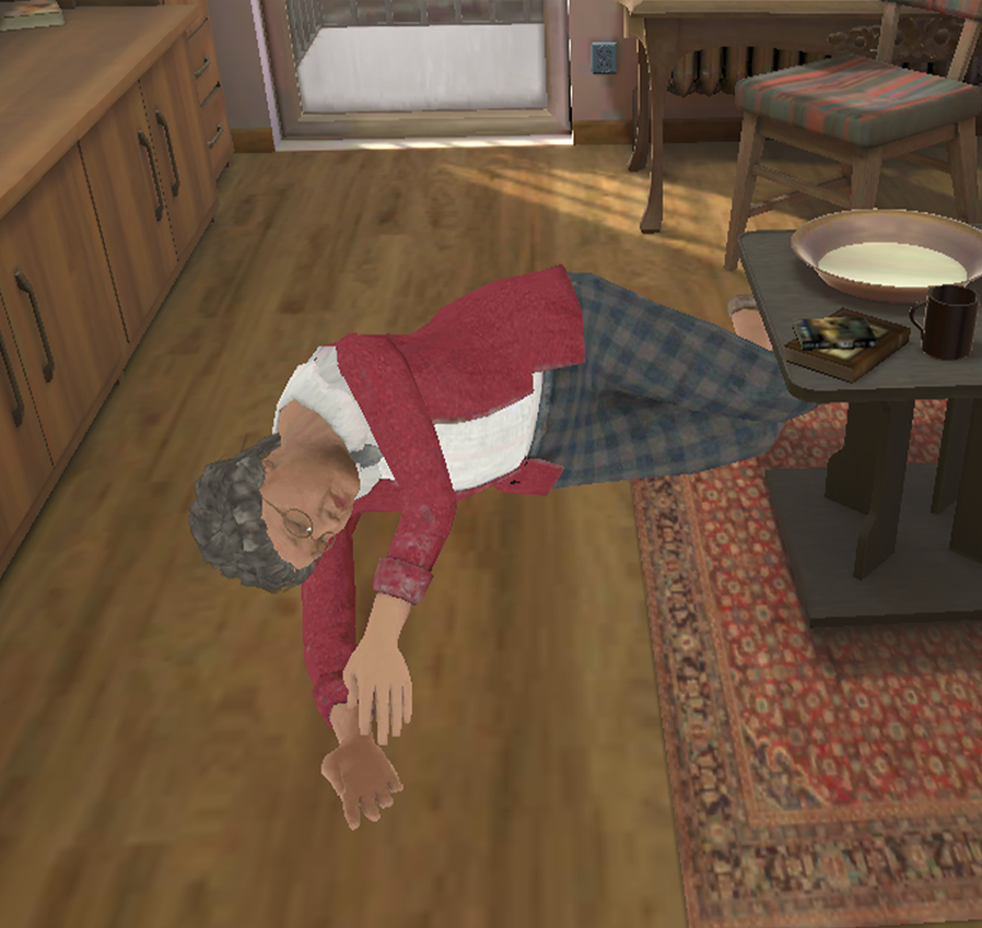 babcia lezy nieptzytomna