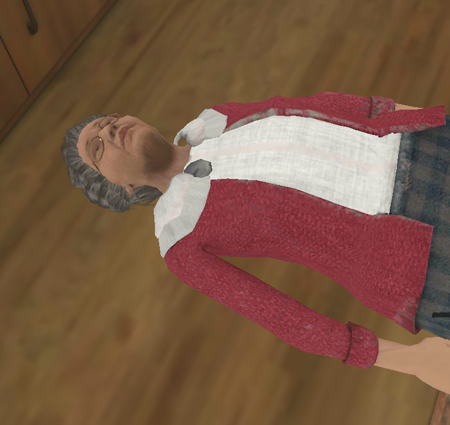 babcia ulozona w bezpiecznej pozycji