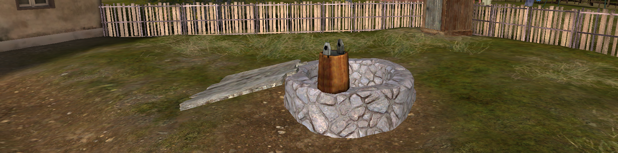 Niezabezpieczona studnia.