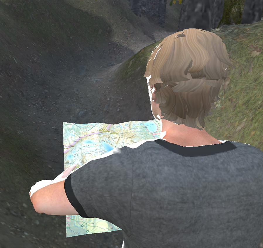 Mężczyzna korzystający z mapy.